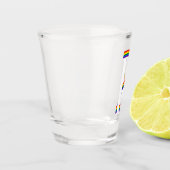 LGBT Gay Pride-Regenbogenflag Benutzerdefiniertes Schnapsglas (Links)