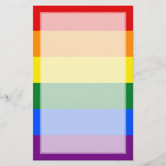 LGBT-Gay Pride-Regenbogenflagge Briefpapier (Vorderseite)