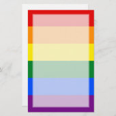 LGBT-Gay Pride-Regenbogenflagge Briefpapier (Vorne/Hinten)