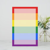 LGBT-Gay Pride-Regenbogenflagge Briefpapier (Stehend Vorderseite)