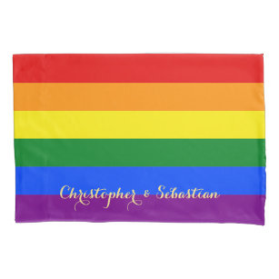 LGBT-Gay Pride-Regenbogenflagge farbige LGBTQ-Hoch Kissenbezug