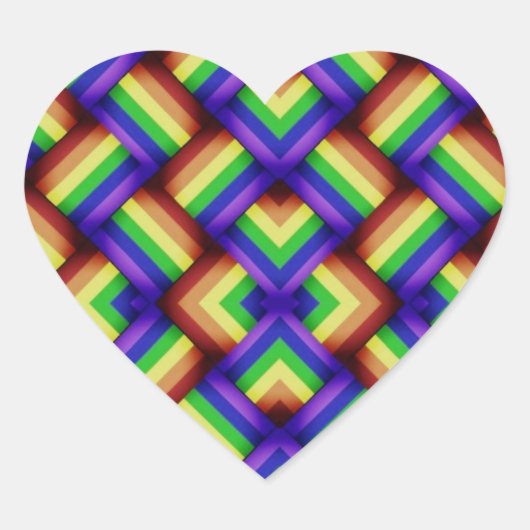 LGBT-Gay Pride-Regenbogenflagge - Party Herz-Aufkleber (Vorderseite)