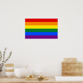 LGBT-Gay Pride-Regenbogenflagge Poster (Küche)