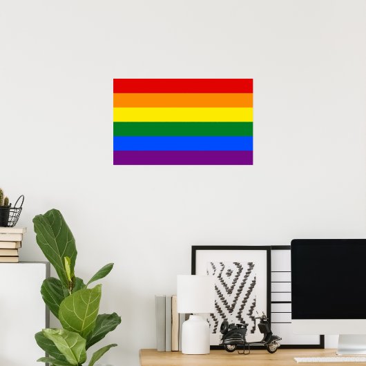 LGBT-Gay Pride-Regenbogenflagge Poster (Heimbüro)