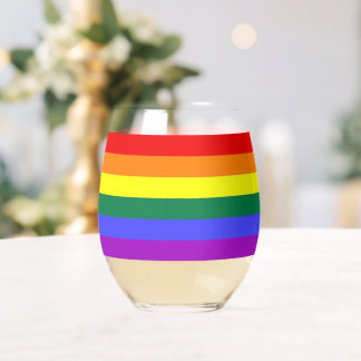 LGBT-Gay Pride-Regenbogenflagge Weinglas Ohne Stiel