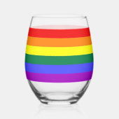 LGBT-Gay Pride-Regenbogenflagge Weinglas Ohne Stiel (Vorderseite)