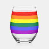LGBT-Gay Pride-Regenbogenflagge Weinglas Ohne Stiel (Rückseite)