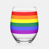 LGBT-Gay Pride-Regenbogenflagge Weinglas Ohne Stiel (Links)