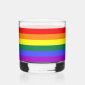 LGBT-Gay Pride-Regenbogenflagge Whiskyglas (Vorderseite)