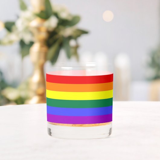 LGBT-Gay Pride-Regenbogenflagge Whiskyglas (Insitu (Hochzeit))