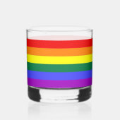 LGBT-Gay Pride-Regenbogenflagge Whiskyglas (Rückseite)