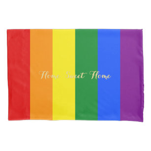 LGBT-Gay Pride-Regenbogenstreifen farbige LGBTQ Kissenbezug