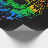 LGBT Gay Pride Skull Rainbow Geschenkpapier (Ecke)