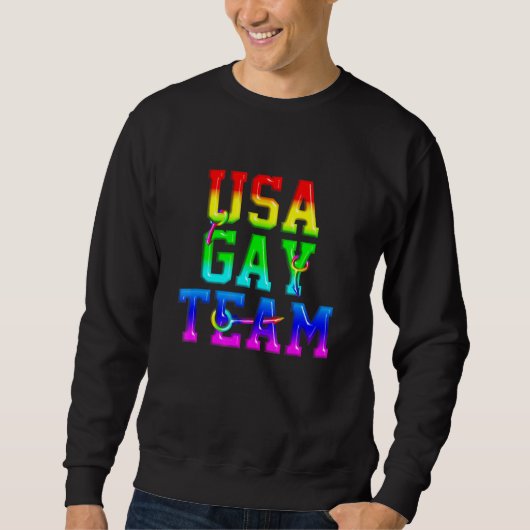 LGBT Gay Pride Transgender Rainbow Usa Team Mens C Sweatshirt (Vorderseite)