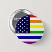 LGBT/Gay Pride USA-Knopf Button (Vorne & Hinten)