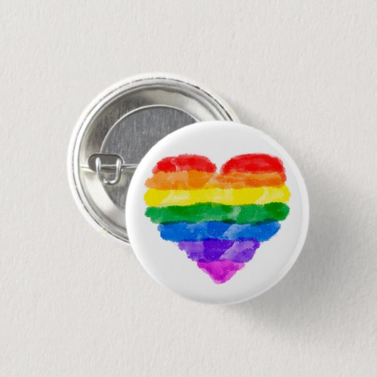 lgbt Gay Prideherz-Flaggenfeminist widerstehen Button (Vorne & Hinten)