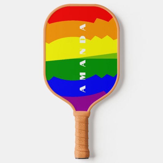 LGBT Gay Que Stolz Celebration Pickleball Schläger (Vorderseite)