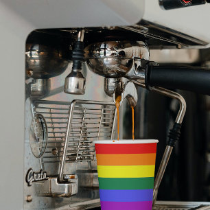 LGBT Gay Rainbow Prilag Kaffee Pappbecher