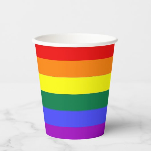 LGBT Gay Rainbow Prilag Kaffee Pappbecher (Vorderseite)