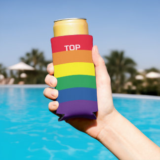 LGBT Gay Rainbow Prilag Personalisiert Selters Dosenkühler