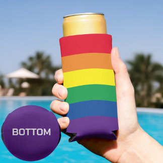 LGBT Gay Rainbow Prilag Personalisiert Selters Dosenkühler
