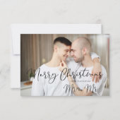 LGBT Gay Simple Mr & Mr Christmas Couple Wedding (Vorderseite)