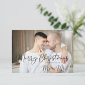 LGBT Gay Simple Mr & Mr Christmas Couple Wedding (Stehend Vorderseite)