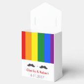LGBT Gay Wedding Mustaches Rainbow Geschenkschachtel (Geöffnet)