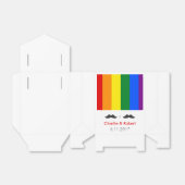 LGBT Gay Wedding Mustaches Rainbow Geschenkschachtel (Ungefaltet)
