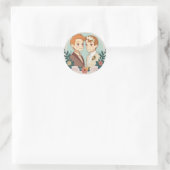 LGBT Gay Wedding Runder Aufkleber (Tasche)
