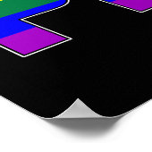 LGBT Gemini Prix Flag Zodiac-Zeichen Poster (Ecke)