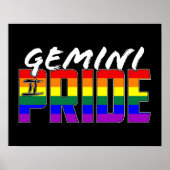 LGBT Gemini Prix Flag Zodiac-Zeichen Poster (Vorne)