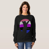 LGBT Genderfluid Flag Cat LGBTQ Gay Pride Genderf Sweatshirt (Vorne ganz)
