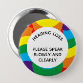 LGBT+ Geometrische Regenbogenharz (7 Zoll) Button (Vorne & Hinten)