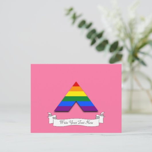 LGBT, gerade Pyramide, Symbol Postkarte (Stehend Vorderseite)