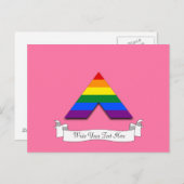 LGBT, gerade Pyramide, Symbol Postkarte (Vorne/Hinten)
