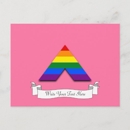 LGBT, gerade Pyramide, Symbol Postkarte (Vorderseite)