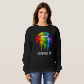 LGbt gerade verheiratet Verlobt Lesbian Mrs. & Mrs Sweatshirt (Vorne ganz)
