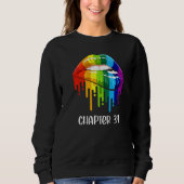 LGbt gerade verheiratet Verlobt Lesbian Mrs. & Mrs Sweatshirt (Vorderseite)