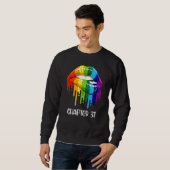 LGbt gerade verheiratet Verlobt Lesbian Mrs. & Mrs Sweatshirt (Vorne ganz)
