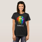 LGbt gerade verheiratet Verlobt Lesbian Mrs. & Mrs T-Shirt (Vorne ganz)