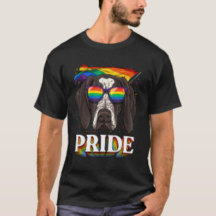 LGBT German Shorthorthhaden Pointer Gay Pride Flag T-Shirt