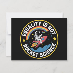 LGBT-Gleichheit ist keine Raketenwissenschaft Prid Postkarte