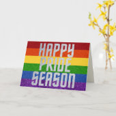 LGBT Glitter Frohe Pride-Saison Karte (Gelbe Blume)