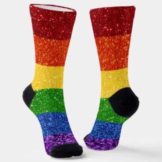 LGBT Glitter Rainbow Pride Flag Socken