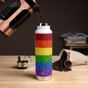 LGBT Glitter Rainbow Pride Flag Trinkflasche
