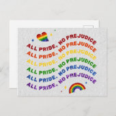 LGBT-Glitzer Alle Preise ohne Vorurteile Postkarte (Vorne/Hinten)