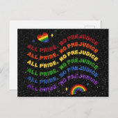 LGBT-Glitzer Alle Preise ohne Vorurteile Postkarte (Vorne/Hinten)