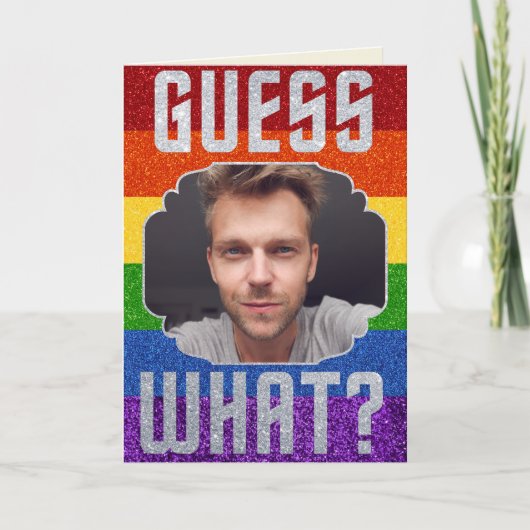 LGBT-Glitzer, der aus der Fotokarte kommt Karte (Vorderseite)