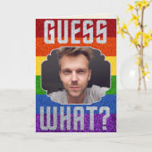 LGBT-Glitzer, der aus der Fotokarte kommt Karte (Gelbe Blume)